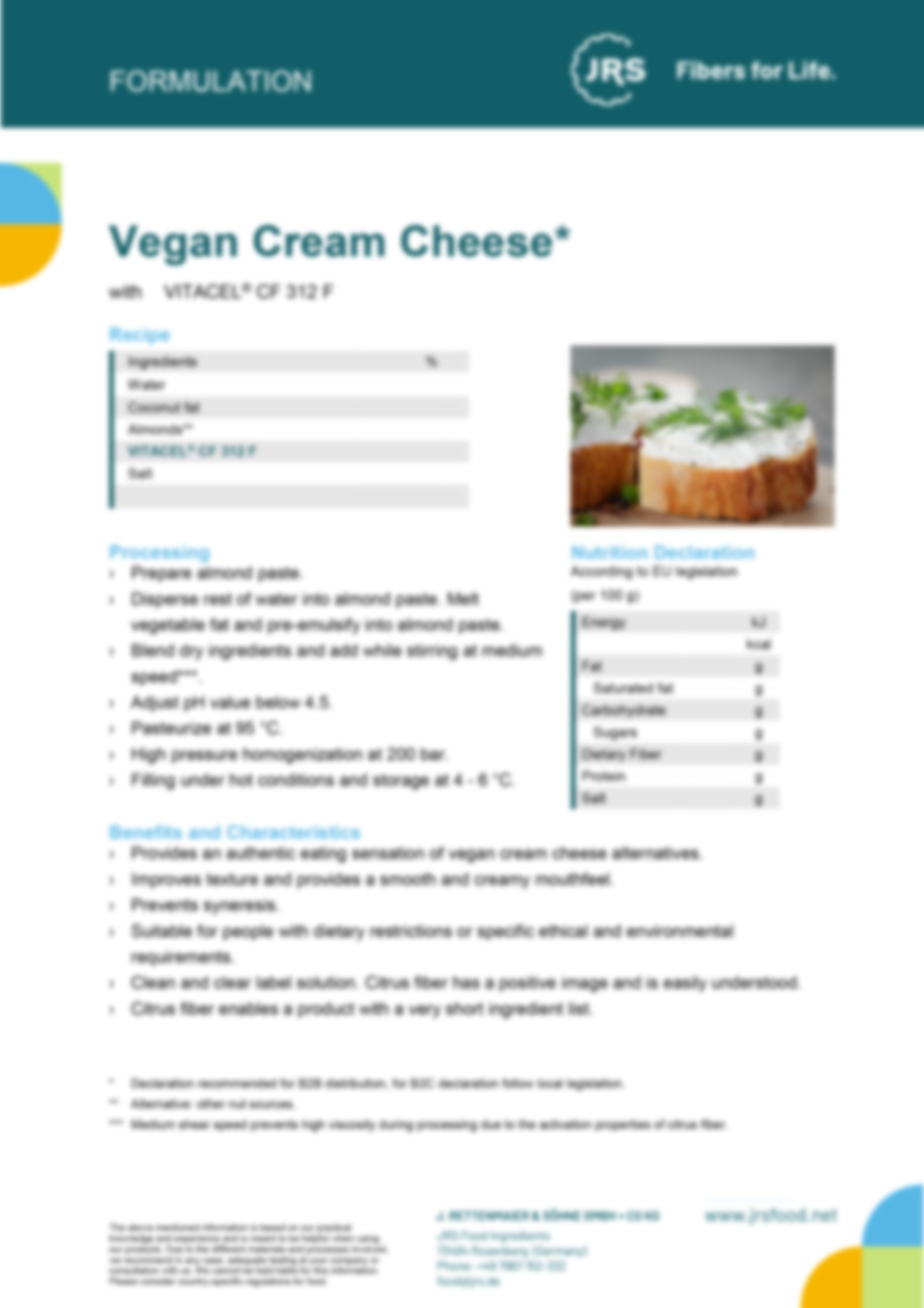 Veganer Frischkäse