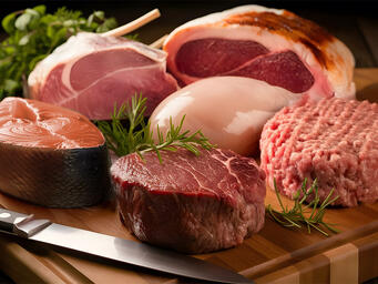 Fleisch und Fisch