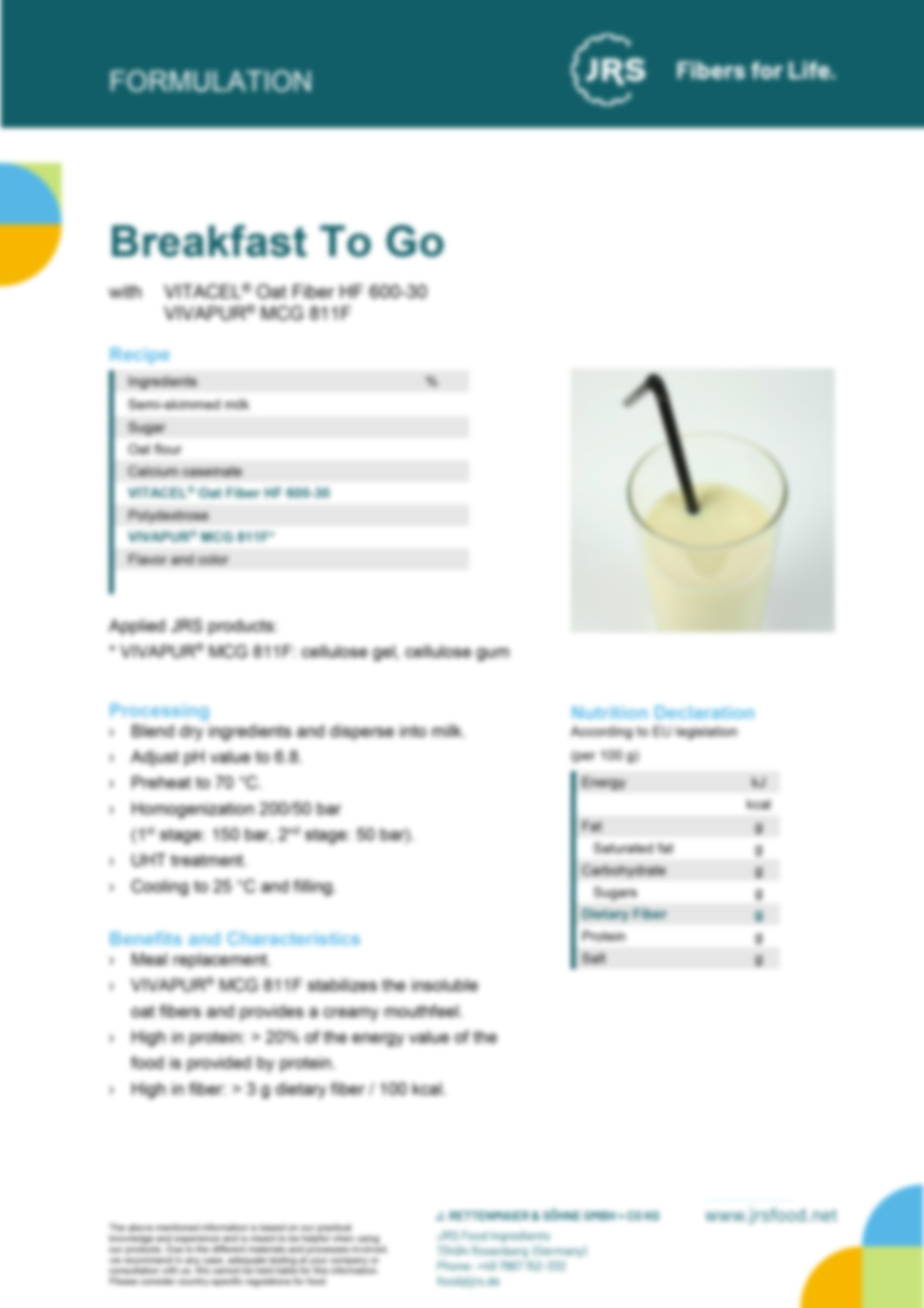 Frühstücks-Drink to go