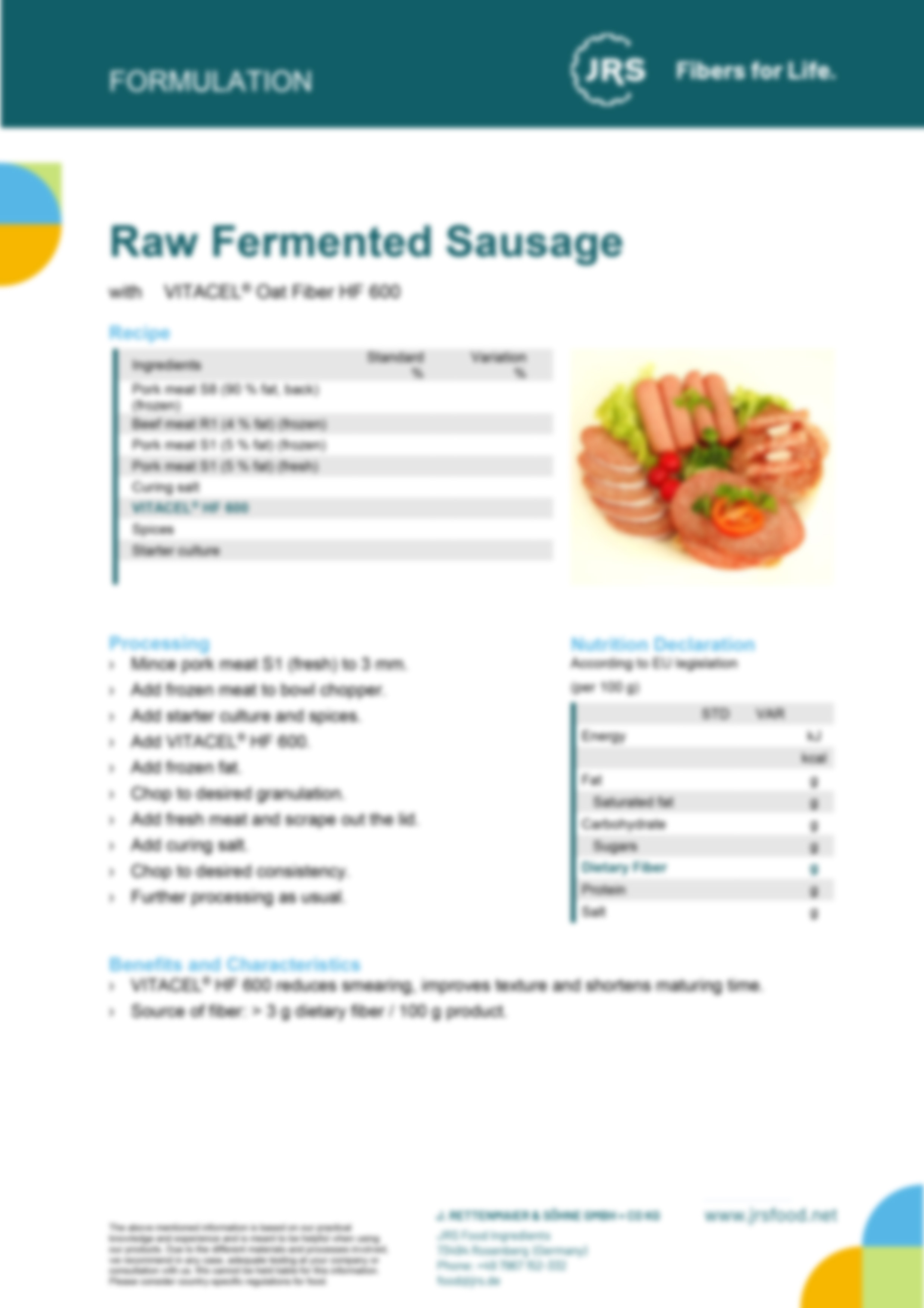 Fermentierte Wurst