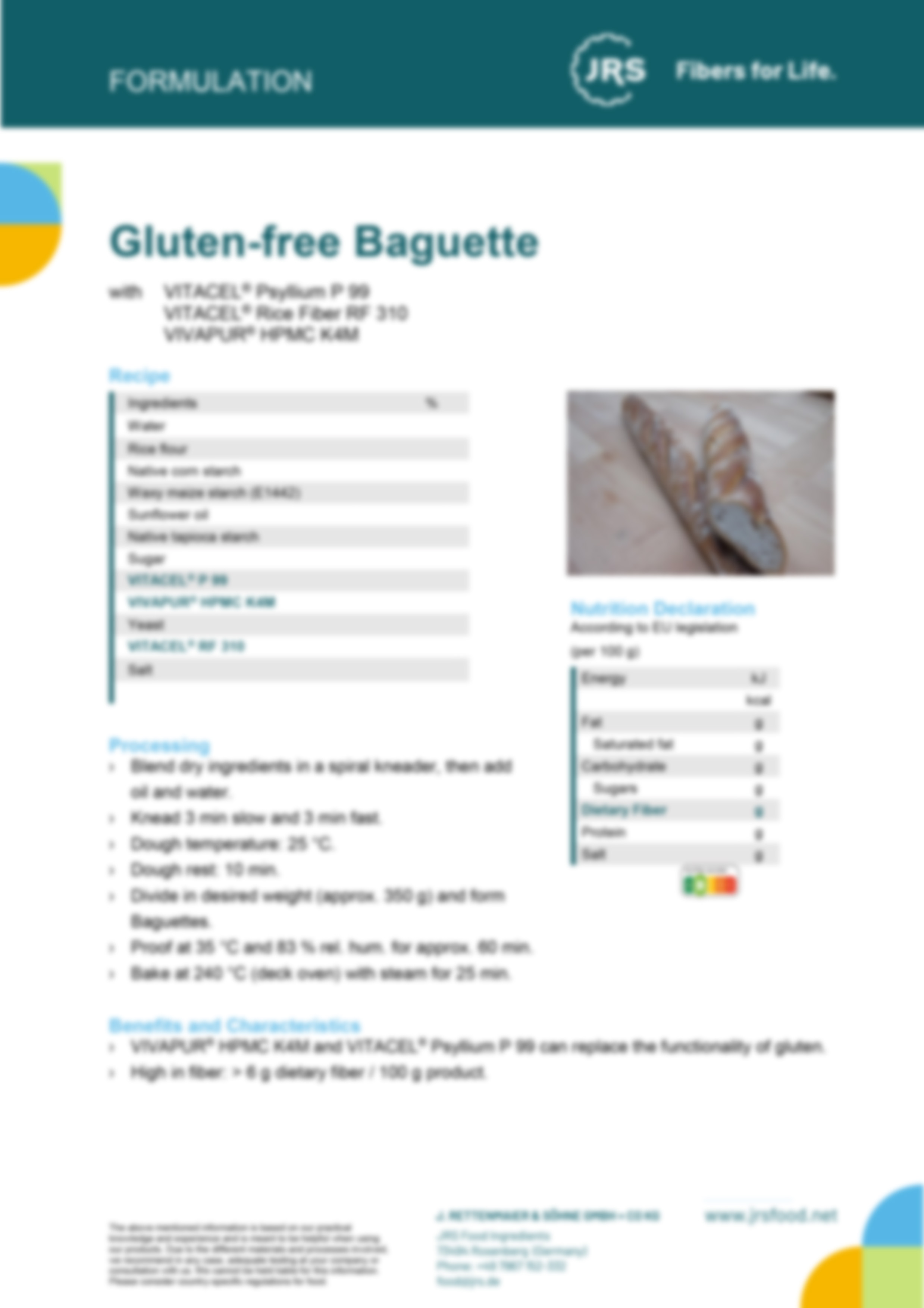 Glutenfreies Baguette